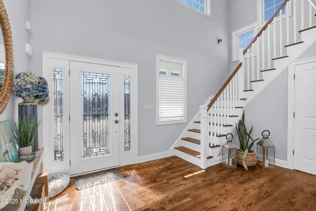 a view of an entryway with staircase