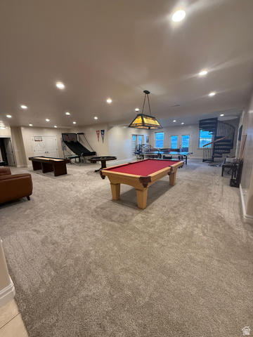 3145 South 500 West Vernal, UT 84078 - Photo 21 of 64 Recreation room featuring recessed lighting and pool table