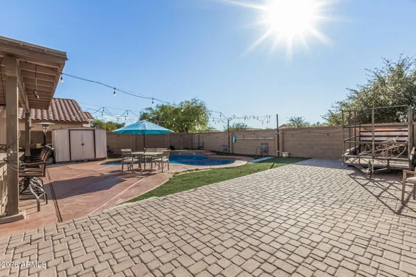 a view of a terrace with sitting space