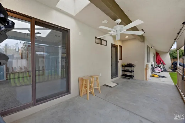 a view of a lake with a big yard