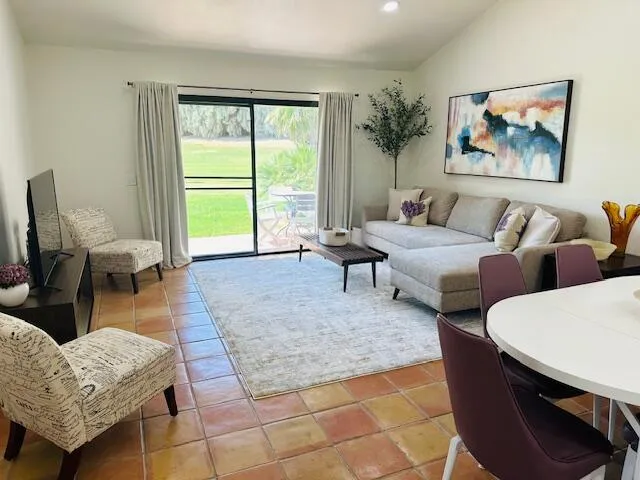 a view of a field with grass