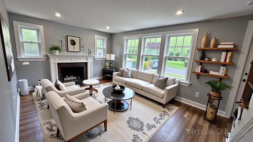 26 Eleanor Road Framingham, MA 01701 - Photo 9 of 15 a living room with furniture and a fireplace