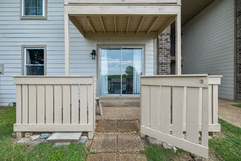 a front view of a house with entryway