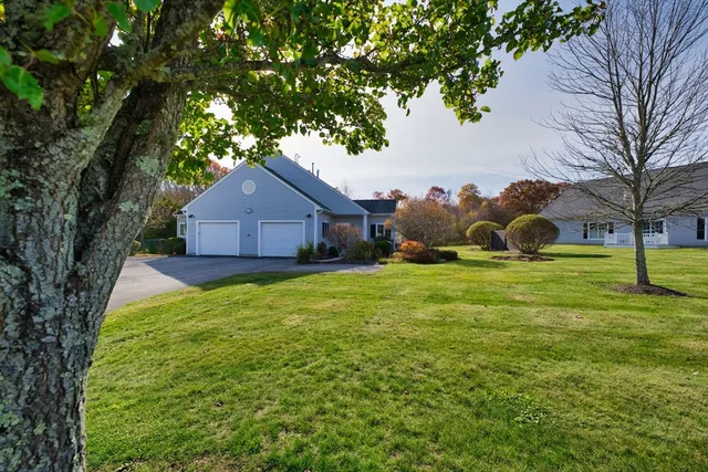 a house view with garden space
