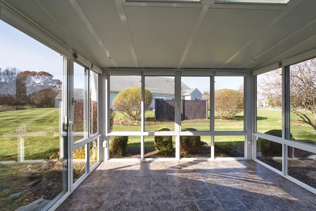 a view of a large window with an outdoor space