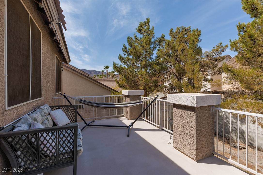 99 Milicity Road Henderson, NV 89012 - Photo 30 of 51 Balcony featuring a mountain view