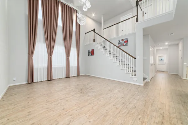 a view of an entryway with staircase