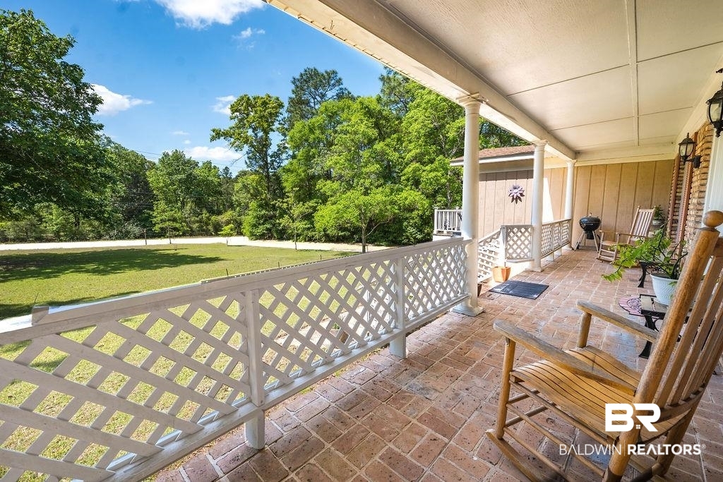 11901 Old Moffat Road Wilmer, AL 36587 - Photo 37 of 39 Large Covered Front Porch