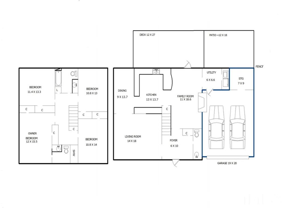6405 Wrenwood Avenue Raleigh, NC 27607 - Photo 30 of 30 a picture of a floor plan