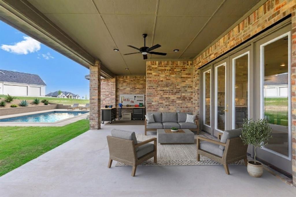 412 Collum View Azle, TX 76020 - Photo 37 of 38 Virtually staged Pool area