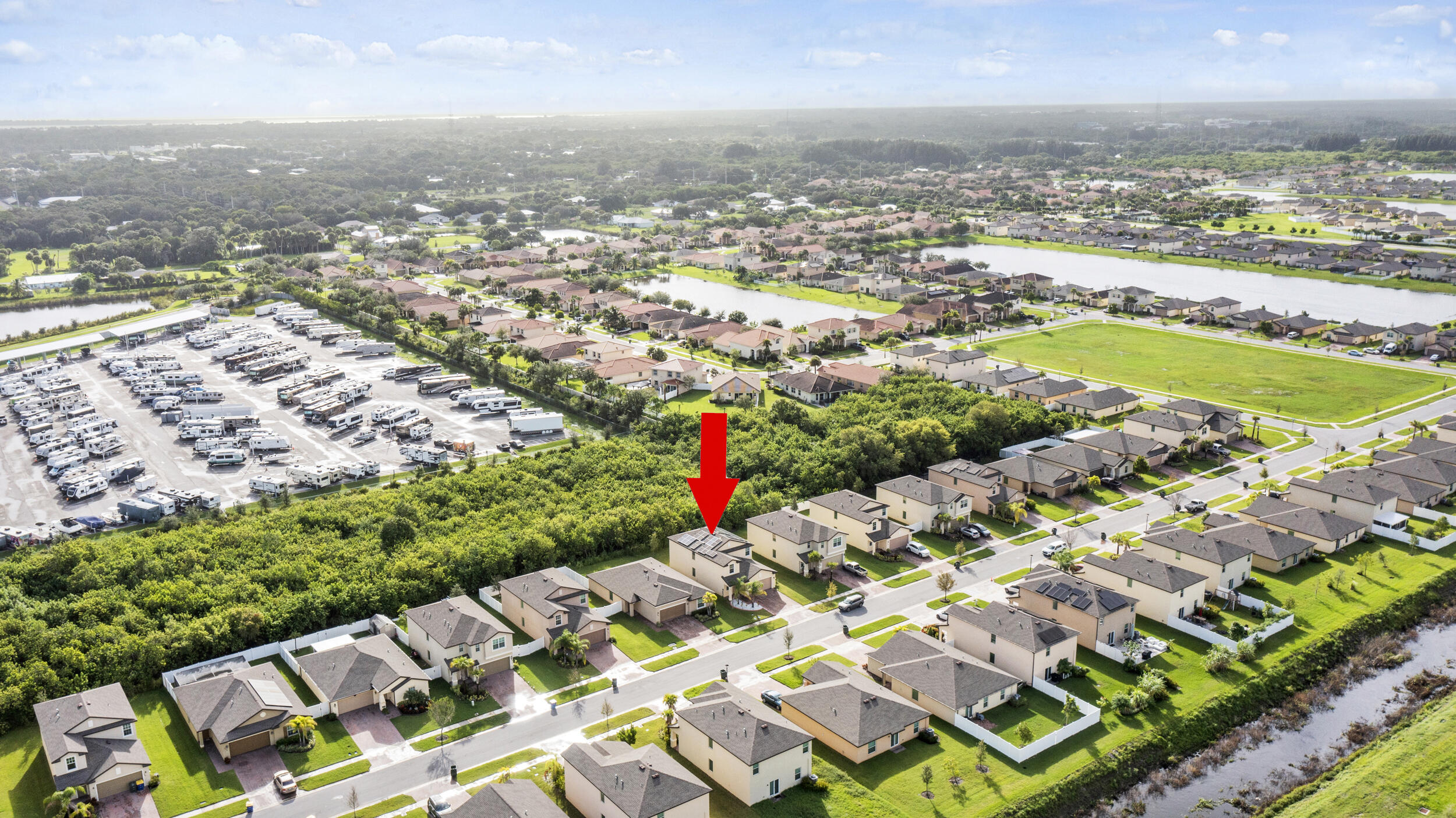 738 Worlington Lane Fort Pierce, FL 34947 - Photo 65 of 69 an aerial view of residential houses with outdoor space