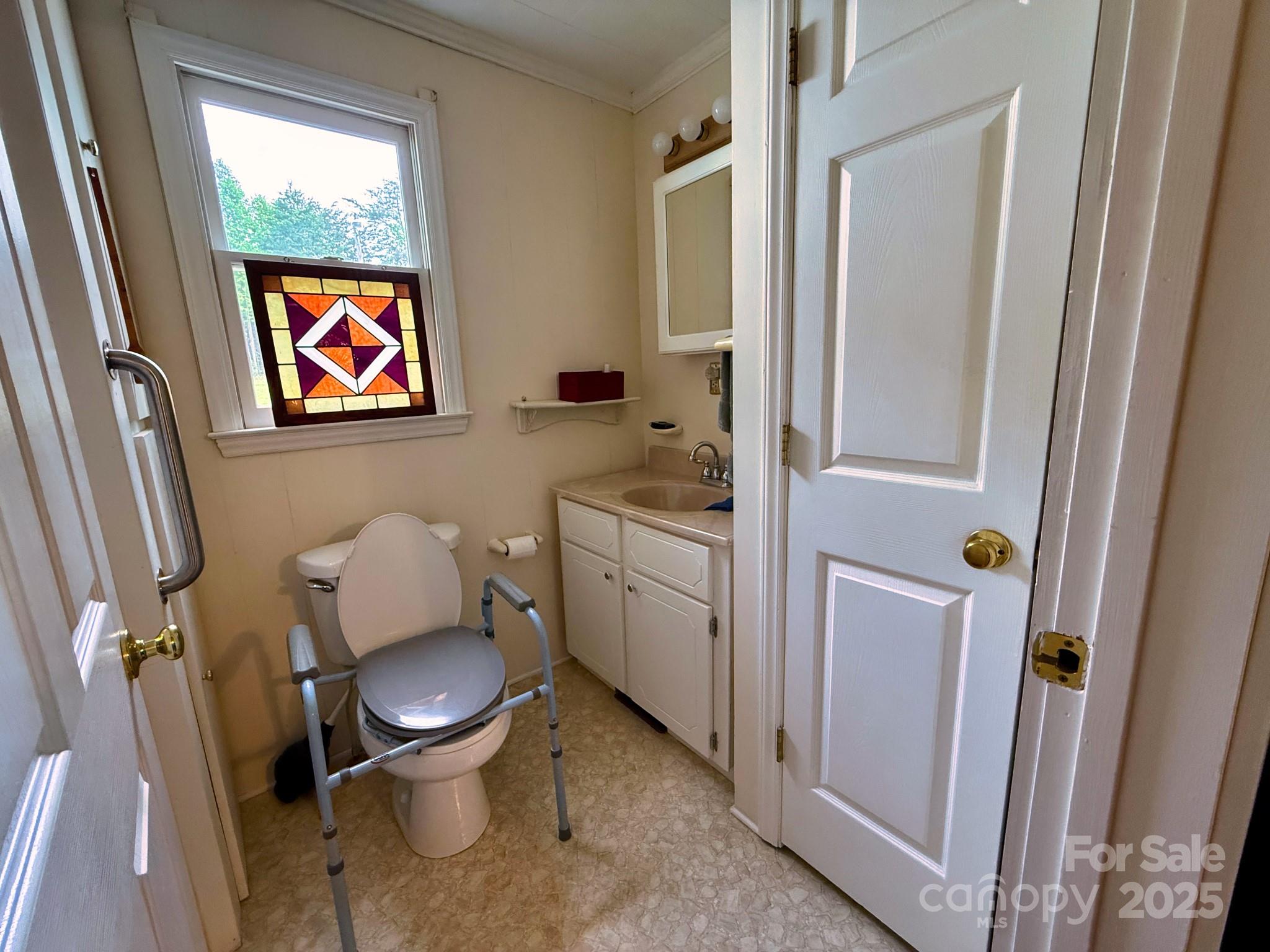 1441 Cove Road Rutherfordton, NC 28139 - Photo 17 of 36 a bathroom with a toilet a sink and a mirror