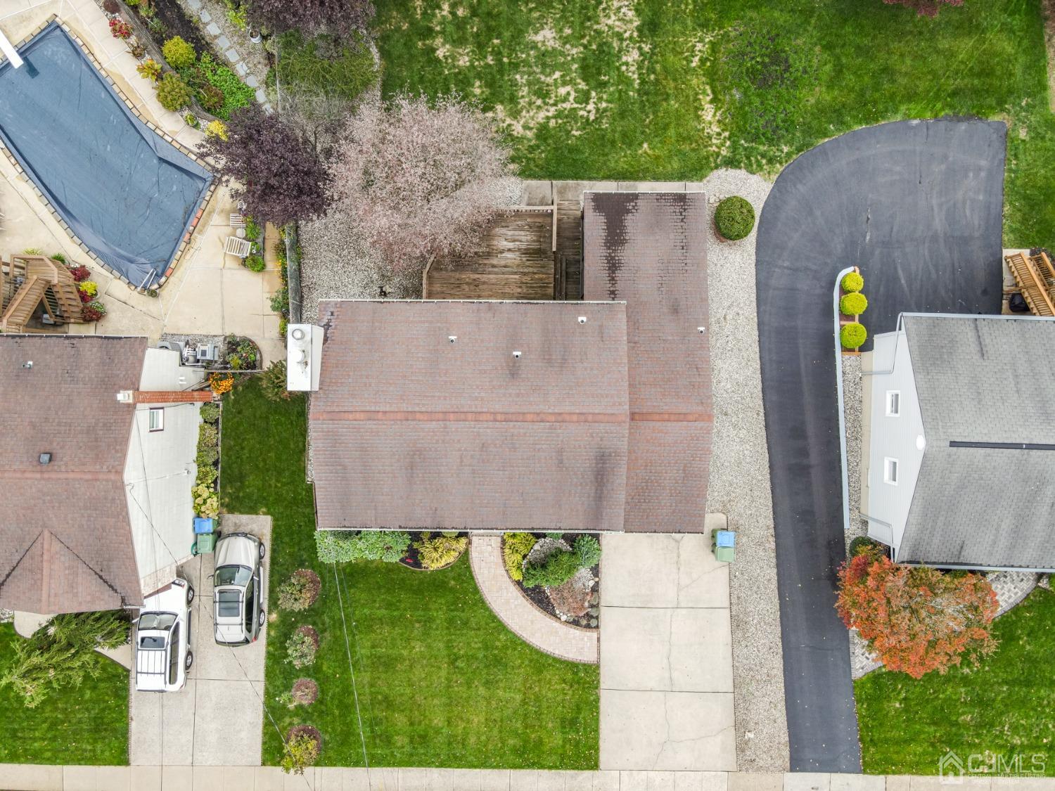 55 Old Post Road Edison, NJ 08817 - Photo 42 of 53 an aerial view of a house with a backyard