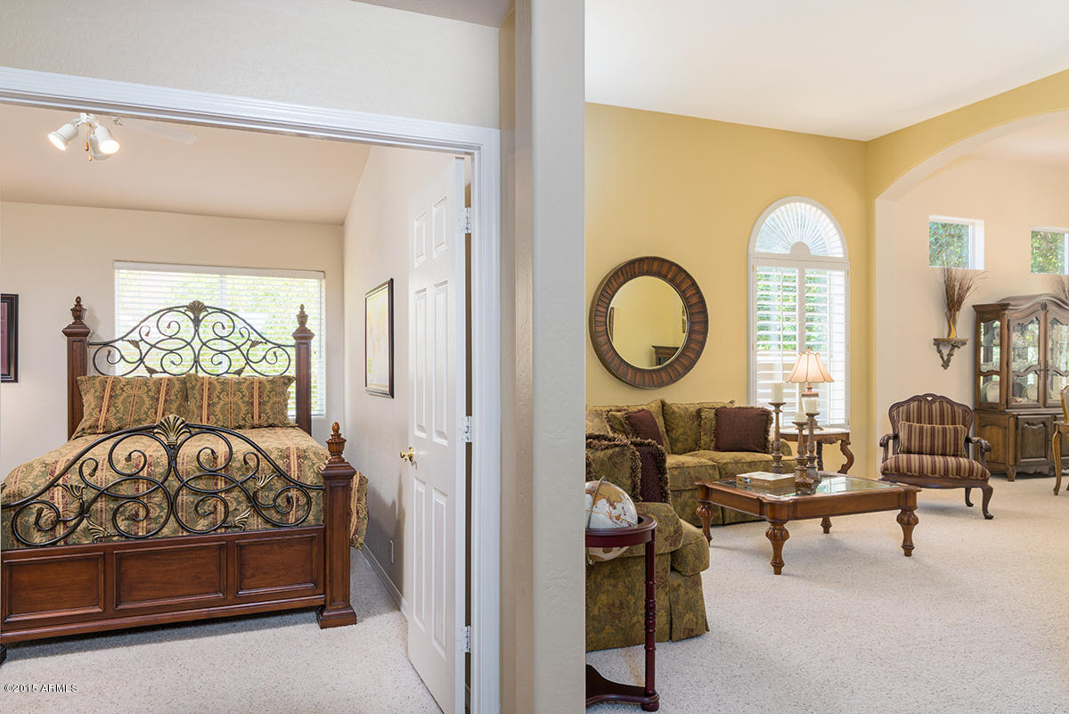 3165 East Desert Willow Road Phoenix, AZ 85048 - Photo 7 of 30 Downstairs Bedroom with French Doors