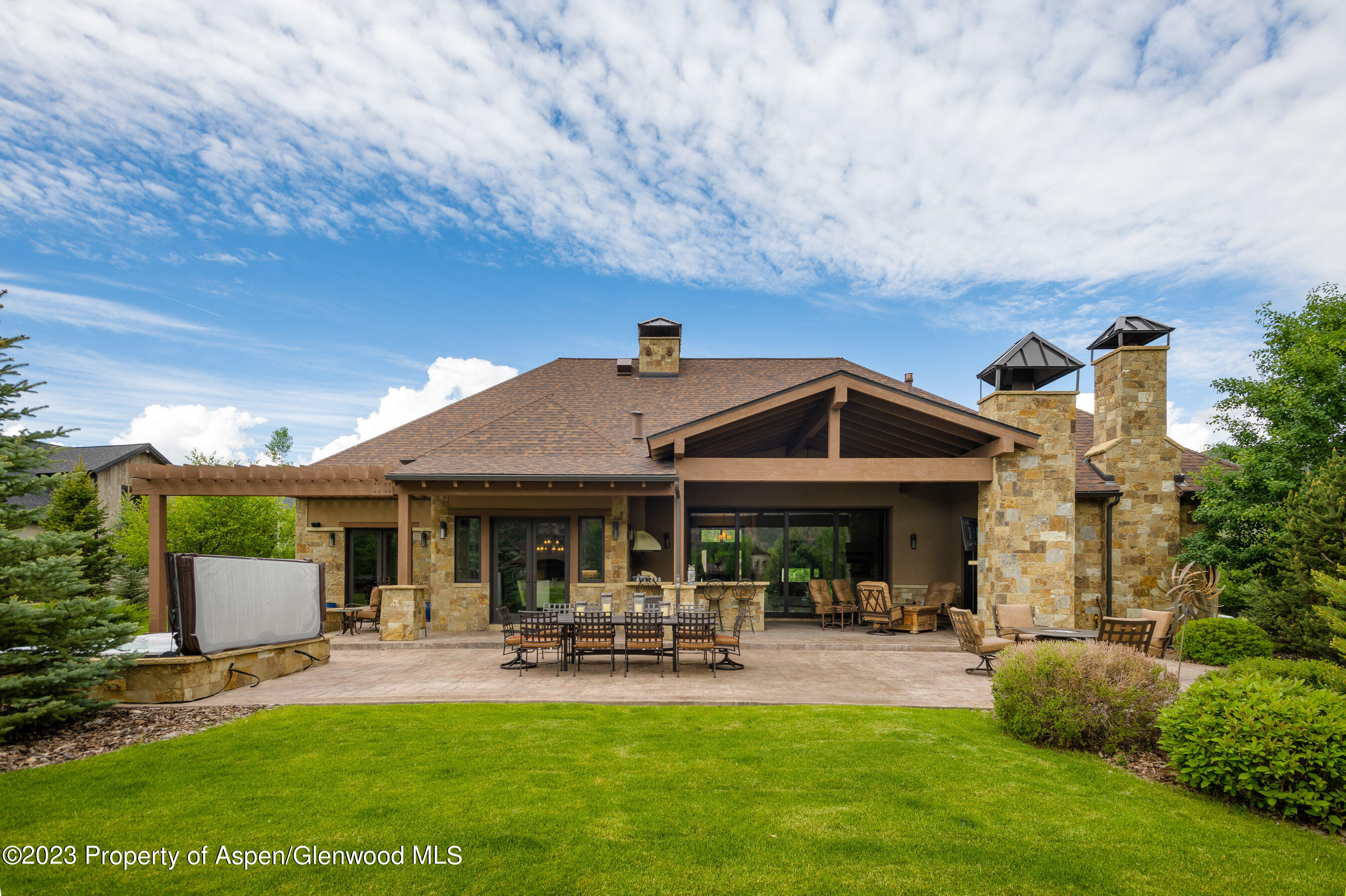 54 Kingfisher Carbondale, CO 81623 - Photo 8 of 39 a front view of a house with swimming pool garden and patio