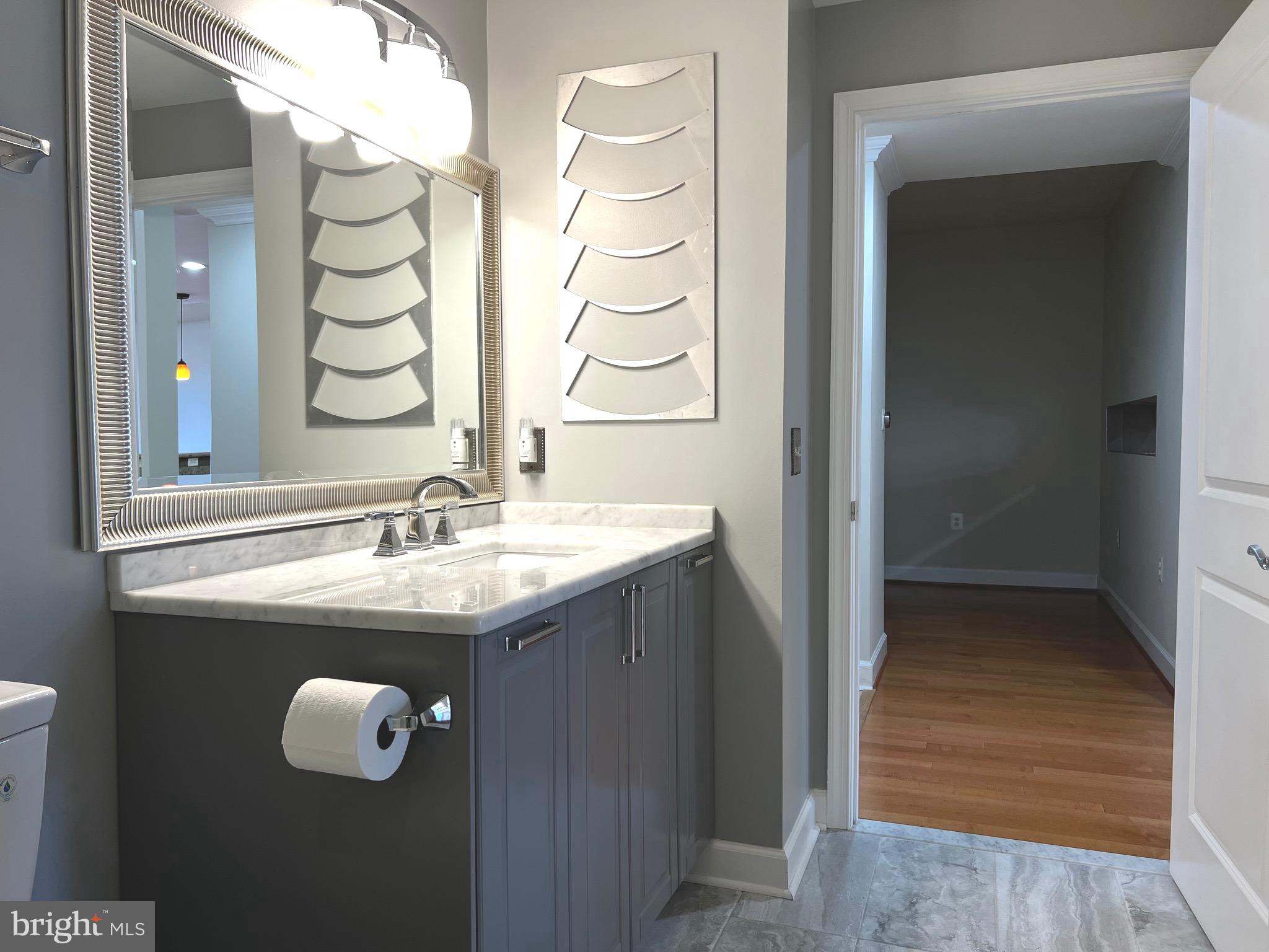 3650 South Glebe Road, Unit 445 Arlington, VA 22202 - Photo 19 of 53 Tile flooring, large vanity for storage