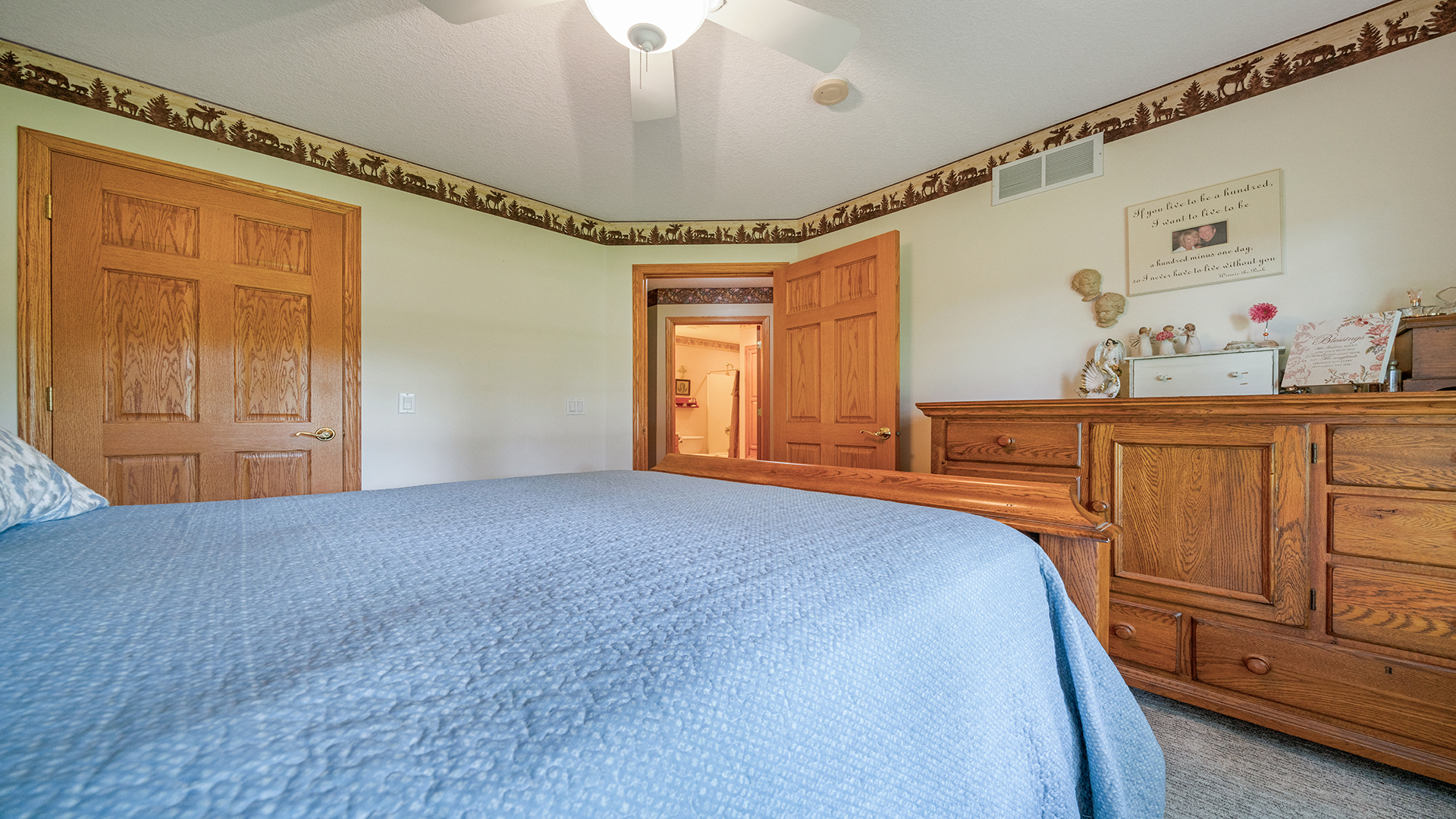2162 Fawn Ridge Road Dixon, IL 61021 - Photo 38 of 53 a bedroom with a bed and cabinets