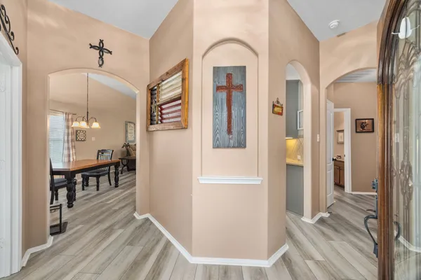 a view of living room and dining room