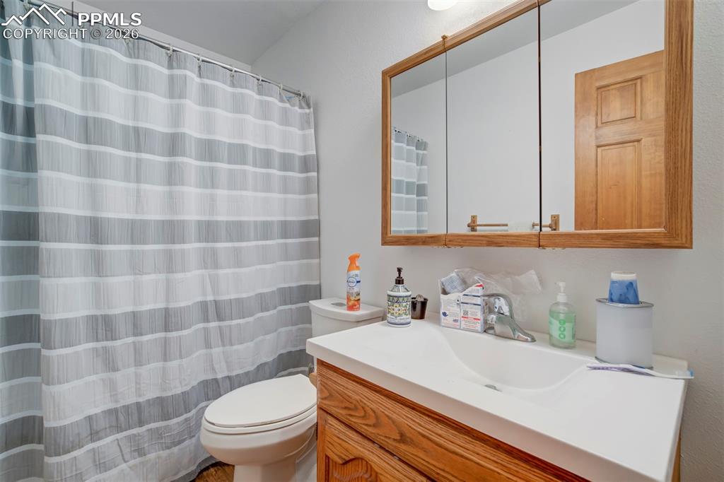2550 Slocum Road Peyton, CO 80831 - Photo 30 of 49 a bathroom with a sink toilet and shower