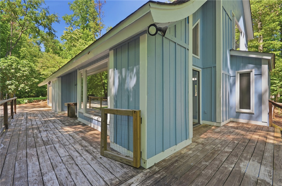 1298 Carradine Road Seneca, SC 29678 - Photo 31 of 43 A spacious wooden deck provides ample outdoor living space