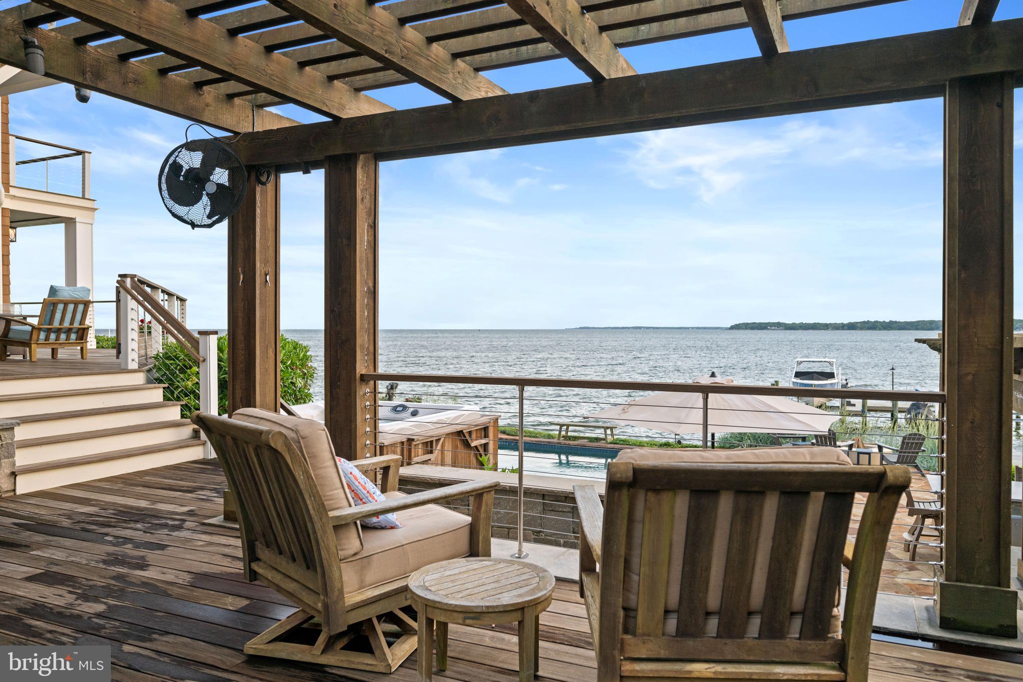 3728 Ramsgate Drive Annapolis, MD 21403 - Photo 57 of 68 Pergola Overlooking the Pool & River