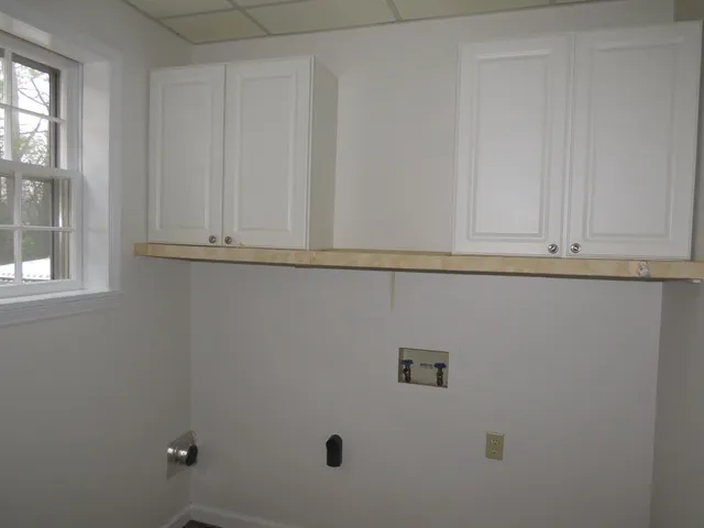 a view of white cabinets