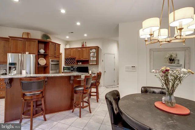 a view of a dining room and livingroom view