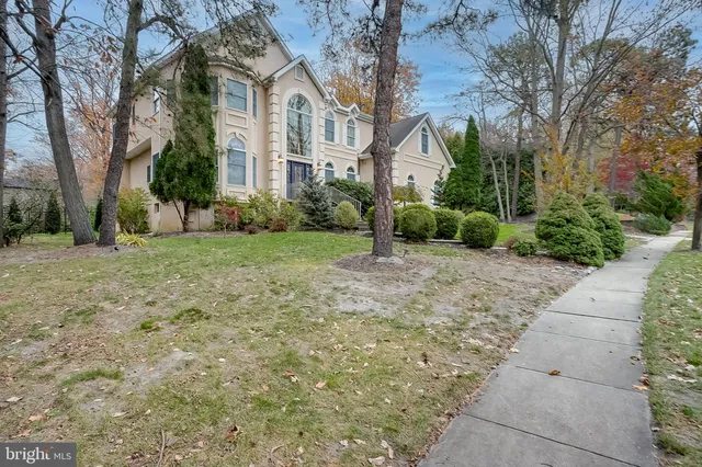 a view of a house with a large tree and a yard