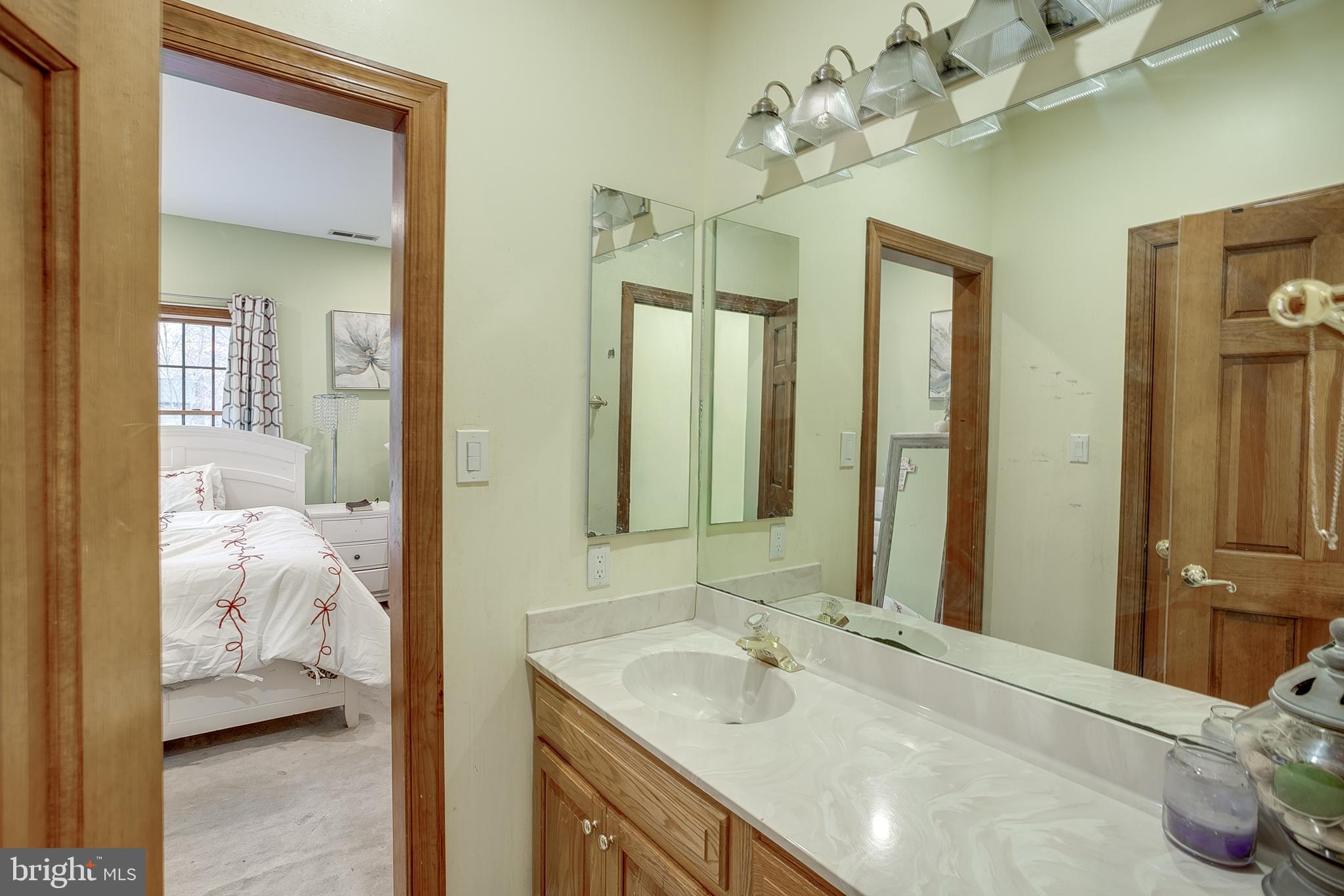6 Oak Ridge Drive Voorhees, NJ 08043 - Photo 41 of 52 a en suite bathroom with a sink vanity and mirror