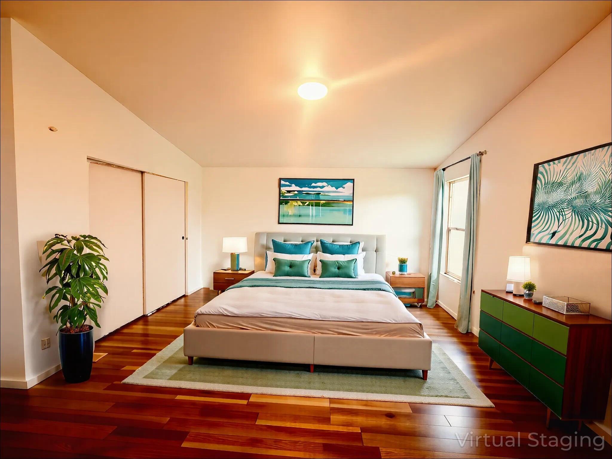 5321 Pine Street Anderson, CA 96007 - Photo 35 of 49 a bedroom with a bed and a potted plant