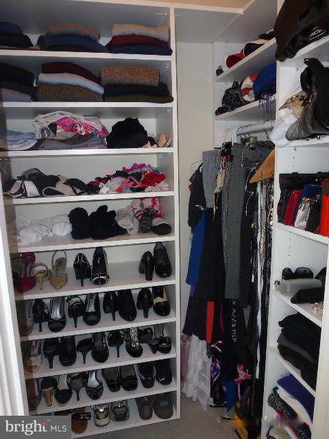 4159 Rush Street Fairfax, VA 22033 - Photo 21 of 30 a view of walk in closet with clothes and shoes