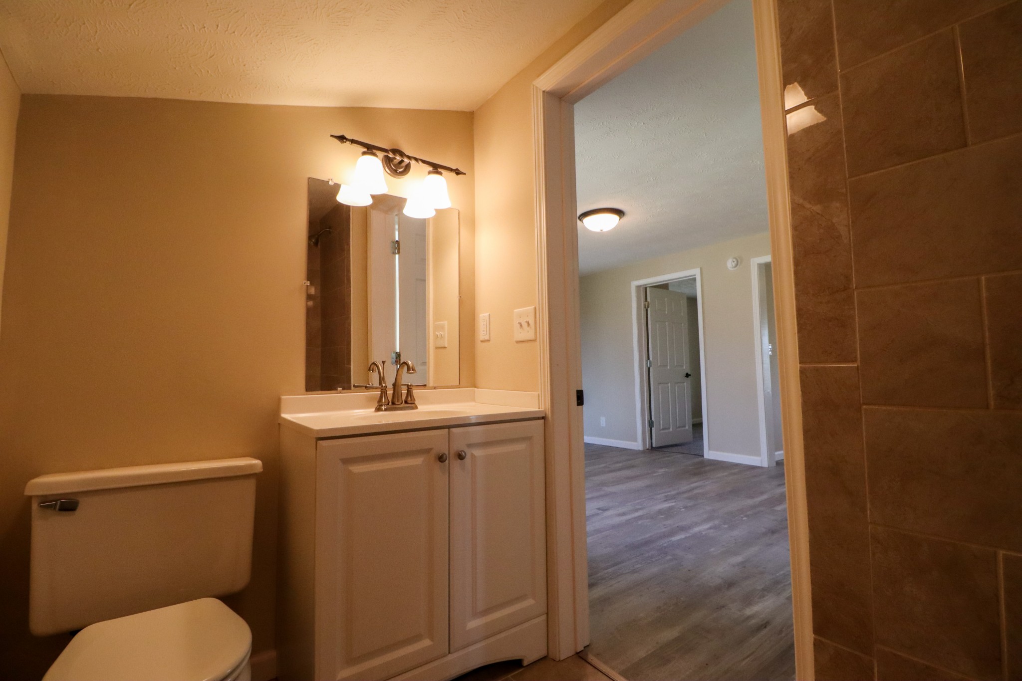 275 Telegraph Street Tennessee Ridge, TN 37178 - Photo 13 of 24 a bathroom with a granite countertop sink toilet and shower