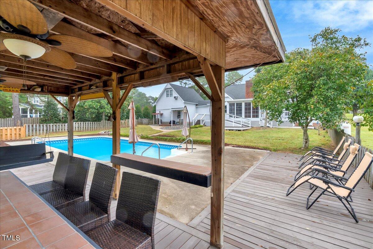 a view of outdoor space with seating