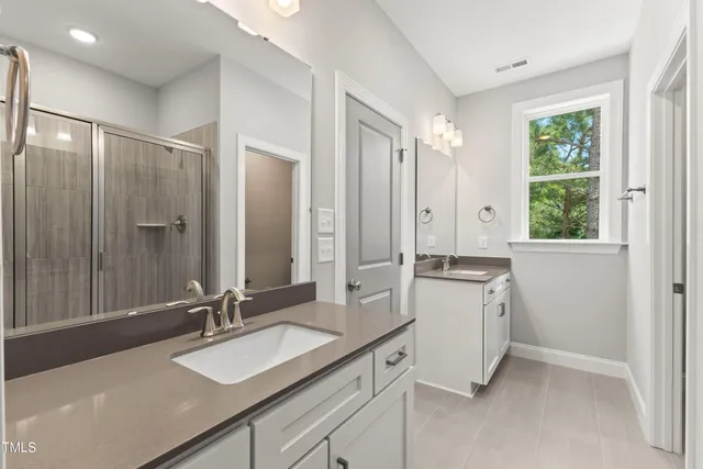 a front view of a large white building