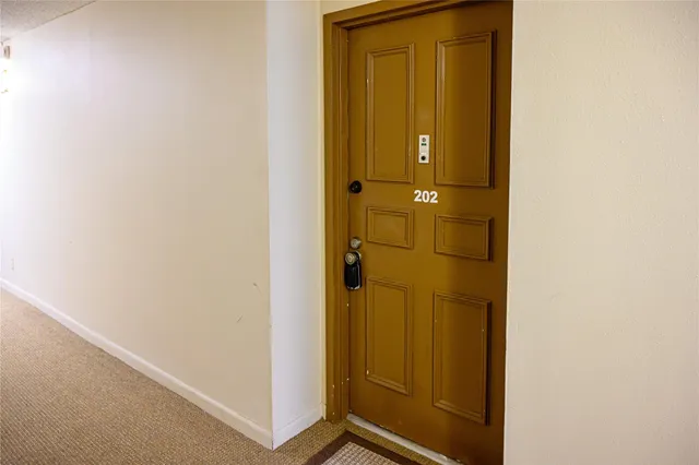 a bathroom with a door