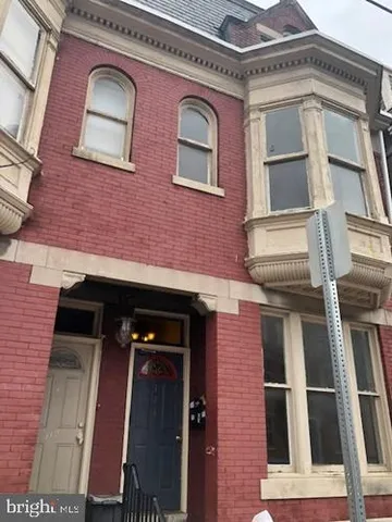 a view of a building with a door