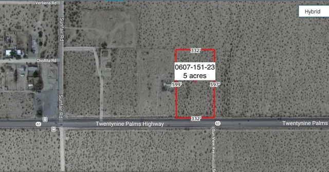 $59,000 | 5 Acres On Highway, Joshua Tree, CA 92252