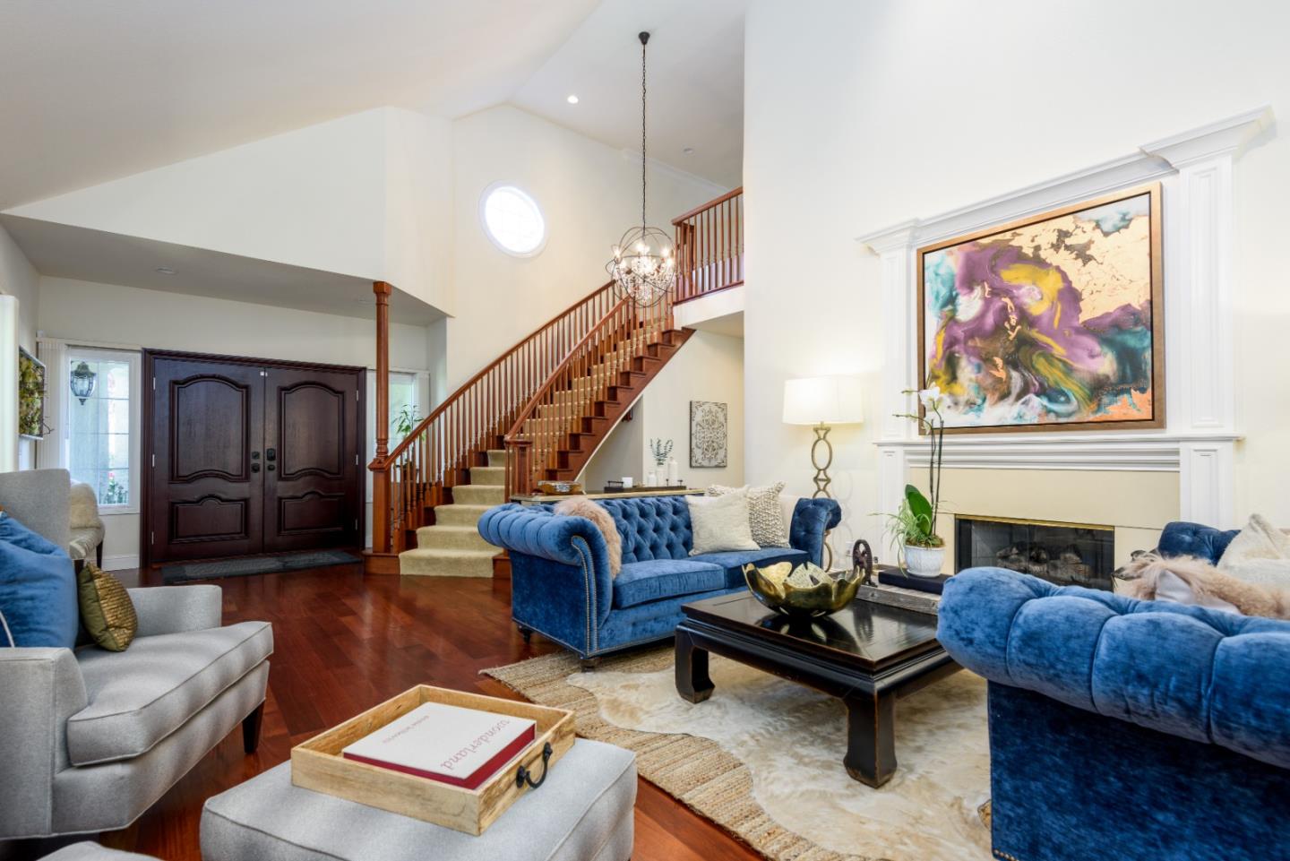 376 Eagle Trace Drive Half Moon Bay, CA 94019 - Photo 6 of 43 a living room with furniture and a fireplace