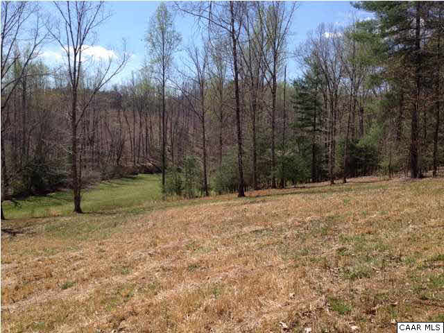 The property slopes gently down to lush bottomlands along boldly flowing Taylors Branch.
