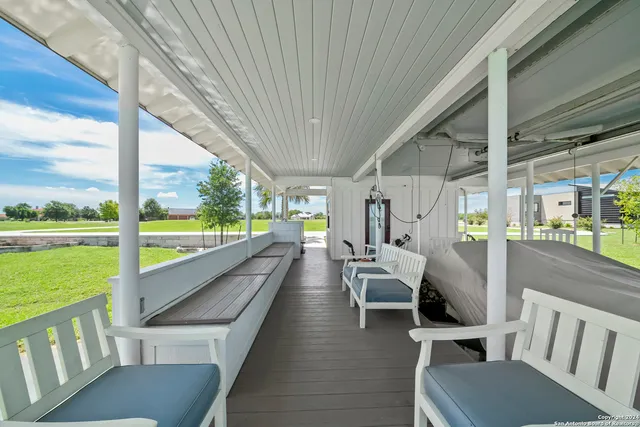 a room with lots of wooden furniture