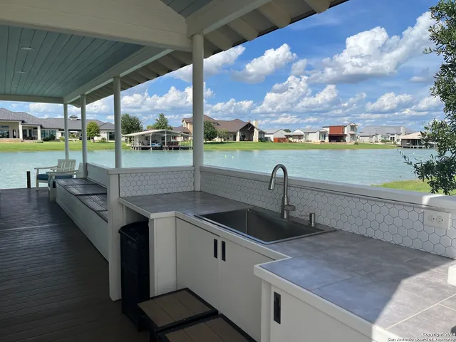 a view of a couch in a balcony