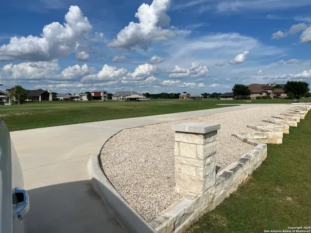 a view of a water with an outdoor space