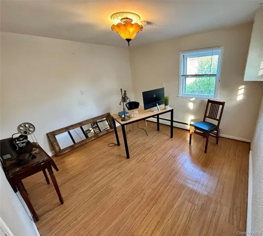 a view of backyard of house