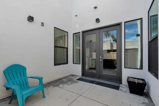 a view of a hallway with a elevator