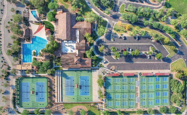 an outdoor space of a building