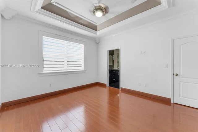 an empty room with window