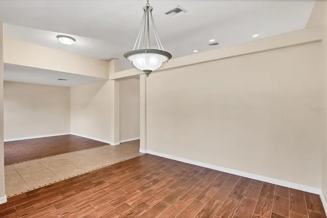 a view of a lake with a garden