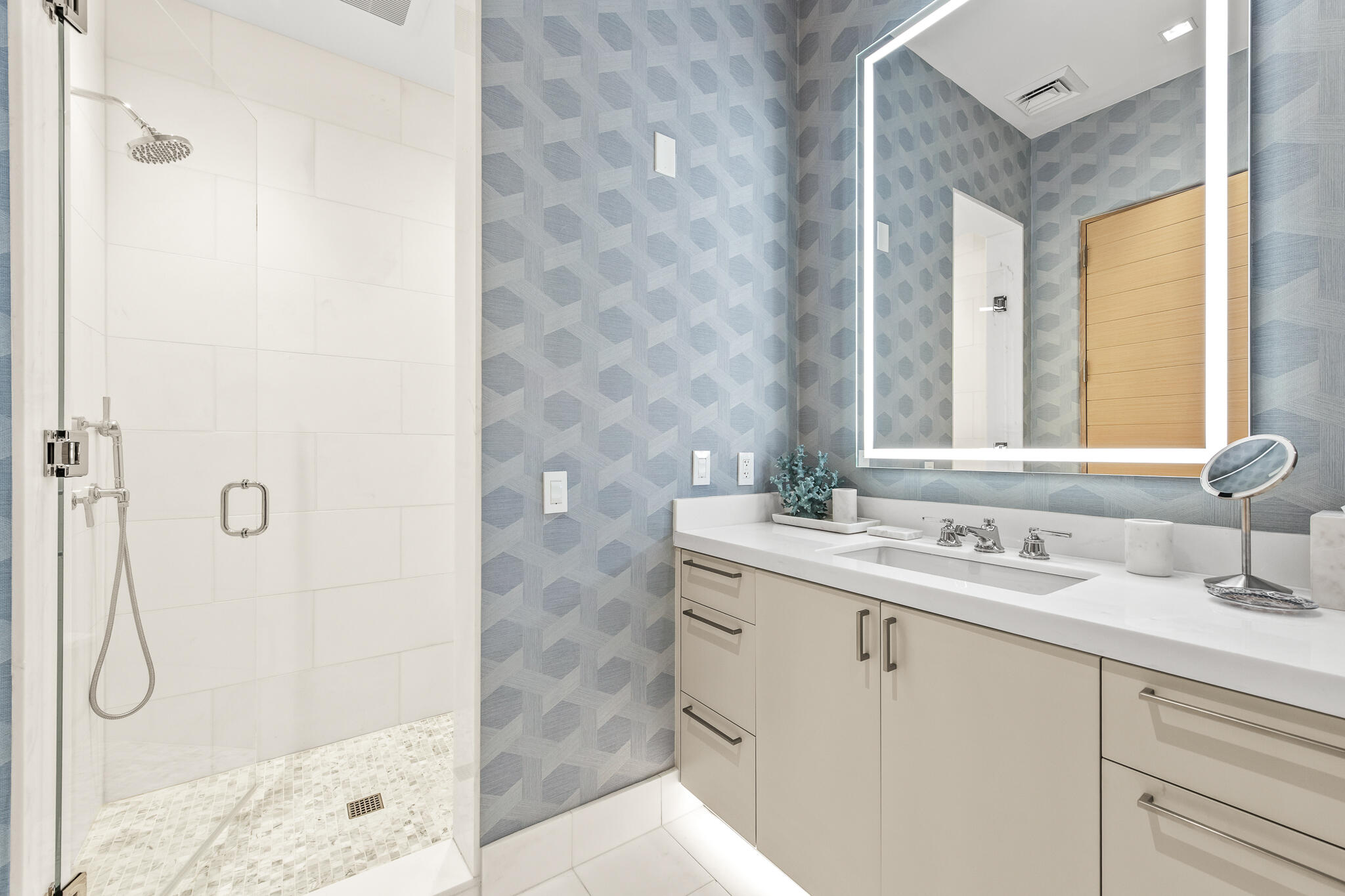 290 Sea Gardens St Inlet Beach, Unit 301 Inlet Beach, FL 32461 - Photo 11 of 43 a bathroom with a sink and a mirror