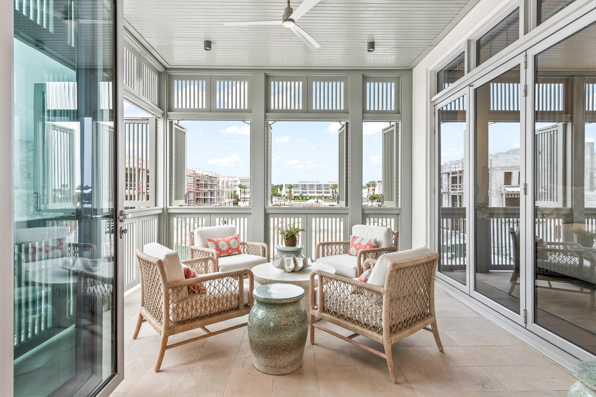 290 Sea Gardens St Inlet Beach, Unit 301 Inlet Beach, FL 32461 - Photo 14 of 43 a living room with furniture and a floor to ceiling window