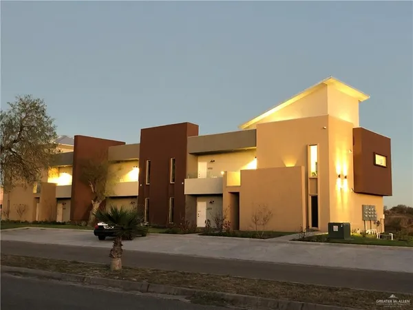 a front view of a building